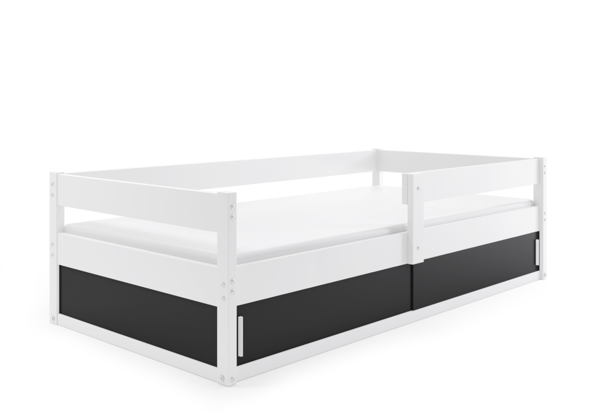 Supermobel Dětská postel HUGO, 80x160, bílá/černá