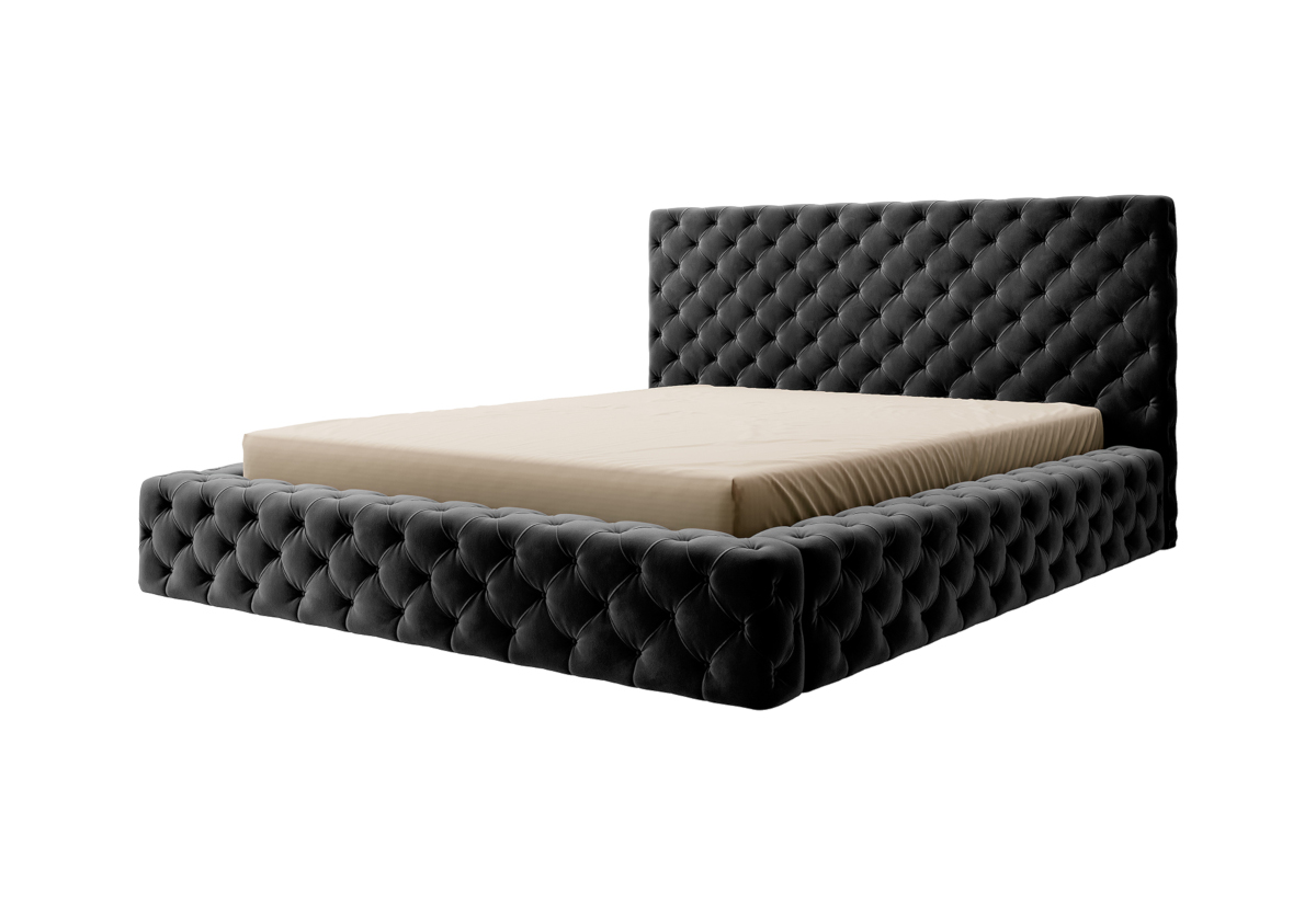 Supermobel Čalouněná postel PRINCCE + rošt + matrace COMFORT, 140x200, lukso 10