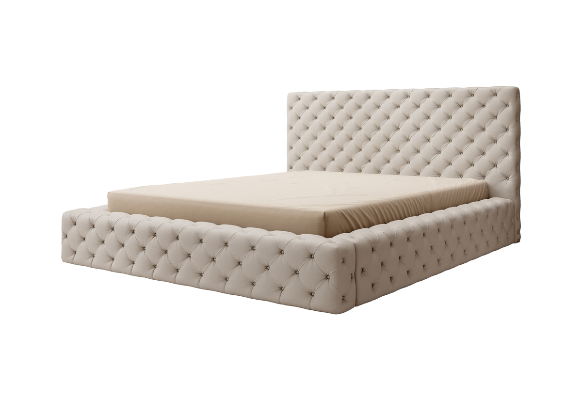 Supermobel Čalouněná postel PRINCCE + rošt + matrace COMFORT, 160x200, softis 33