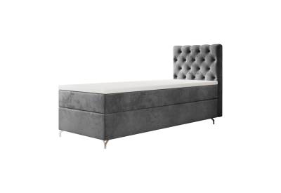 Čalouněná postel boxspring CHESTER, 80x200, Monolith 92, levá