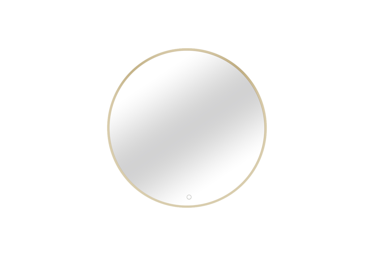 Supermobel Zrcadlo s osvětlením GERBINIE A, 60x60, zlatá