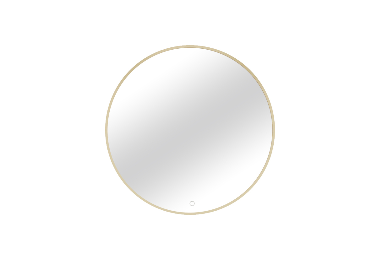 Supermobel Zrcadlo s osvětlením GERBINIE A, 80x80, zlatá