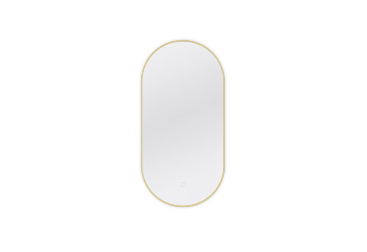 Supermobel Zrcadlo s osvětlením MICEDI A, 50x100, zlatá
