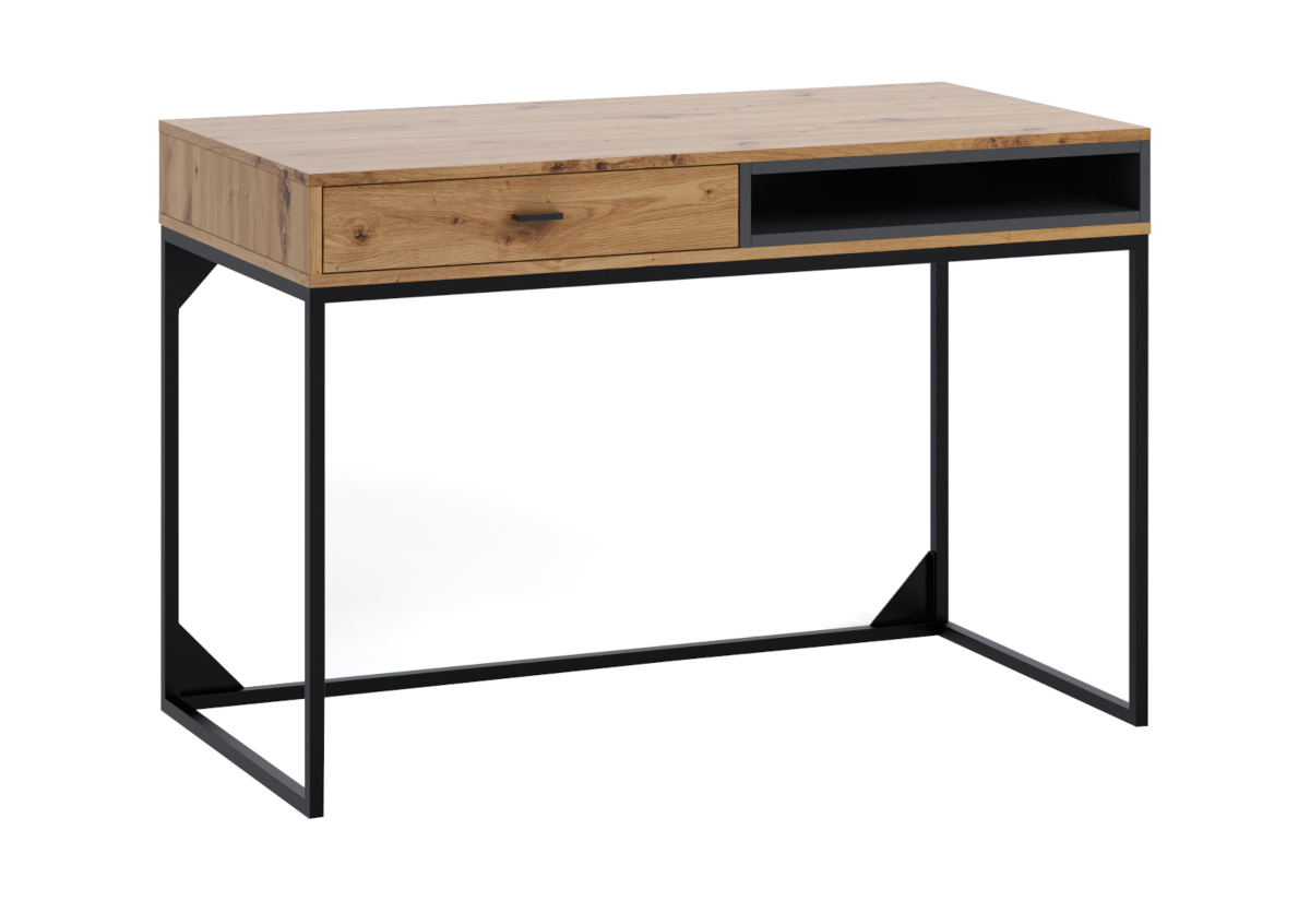 Supermobel Psací stůl OLIER, 120x80,5x60, dub artisan/černá