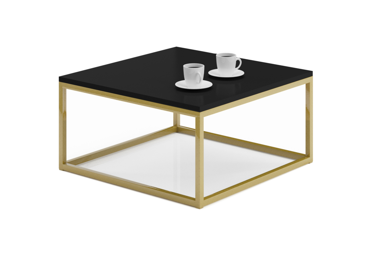 Supermobel Konferenční stolek BELTEN, 65x33x65, zlatá/černá