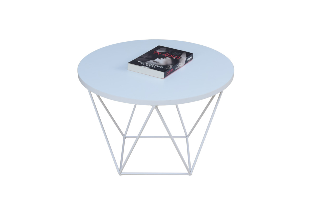 Supermobel Konferenční stolek LIAM, 55x37x55, bílá