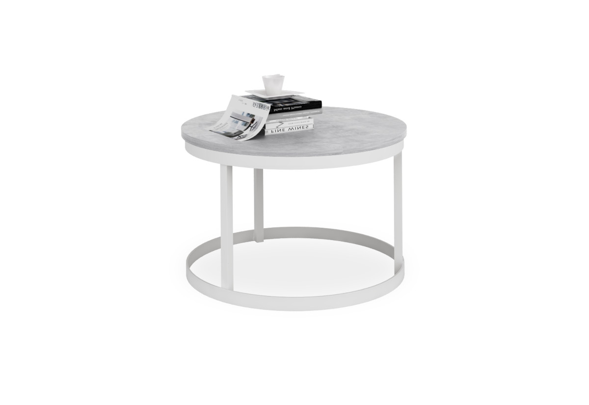 Supermobel Konferenční stolek RINEN, 55x36x55, bílá/beton