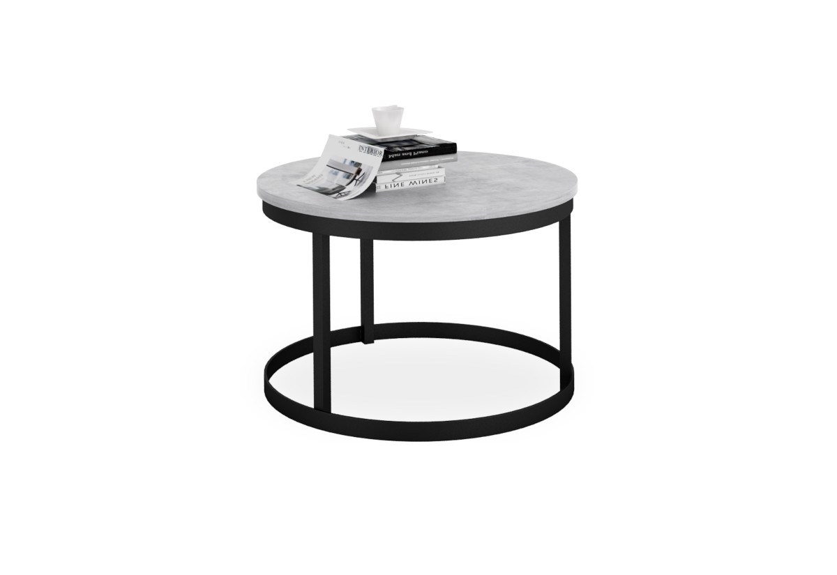 Supermobel Konferenční stolek RINEN, 55x36x55, černá/beton