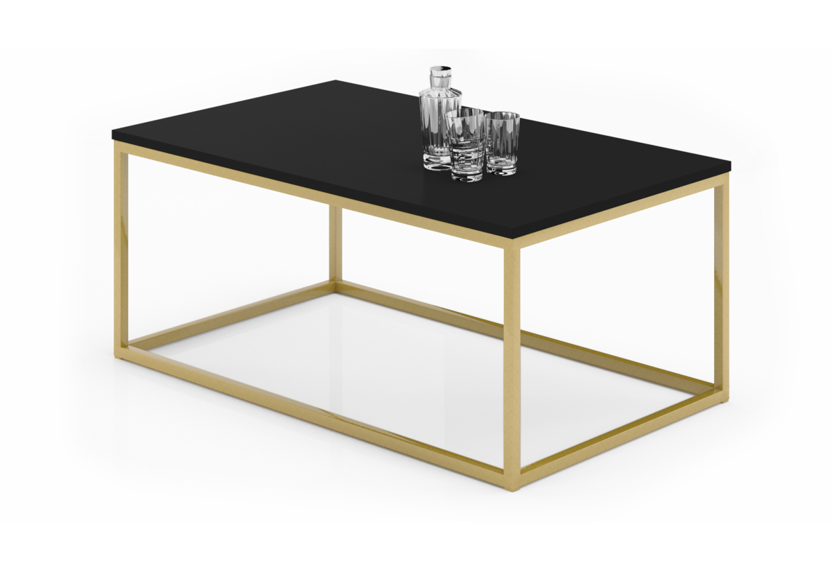 Supermobel Konferenční stolek NARISA, 100x43x60, zlatá/černá