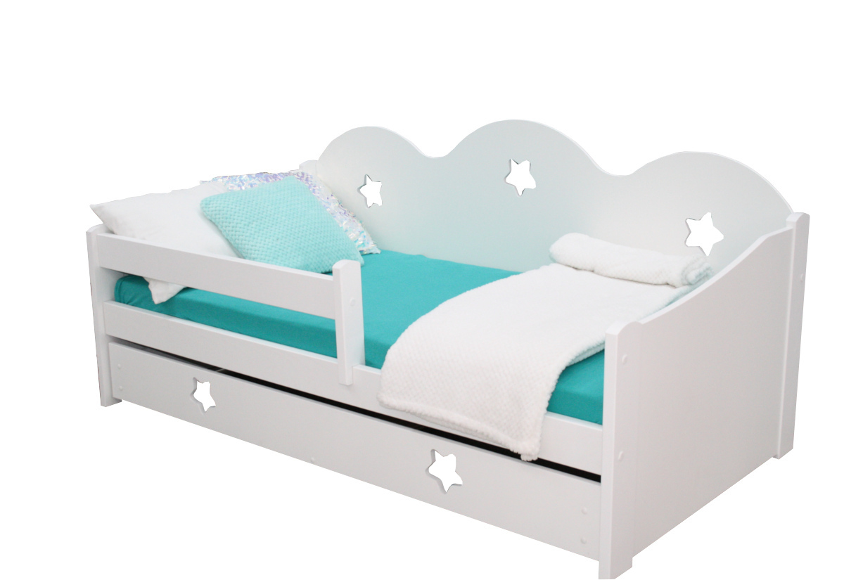 Supermobel Dětská postel MIKI + rošt, 160x80, bílá
