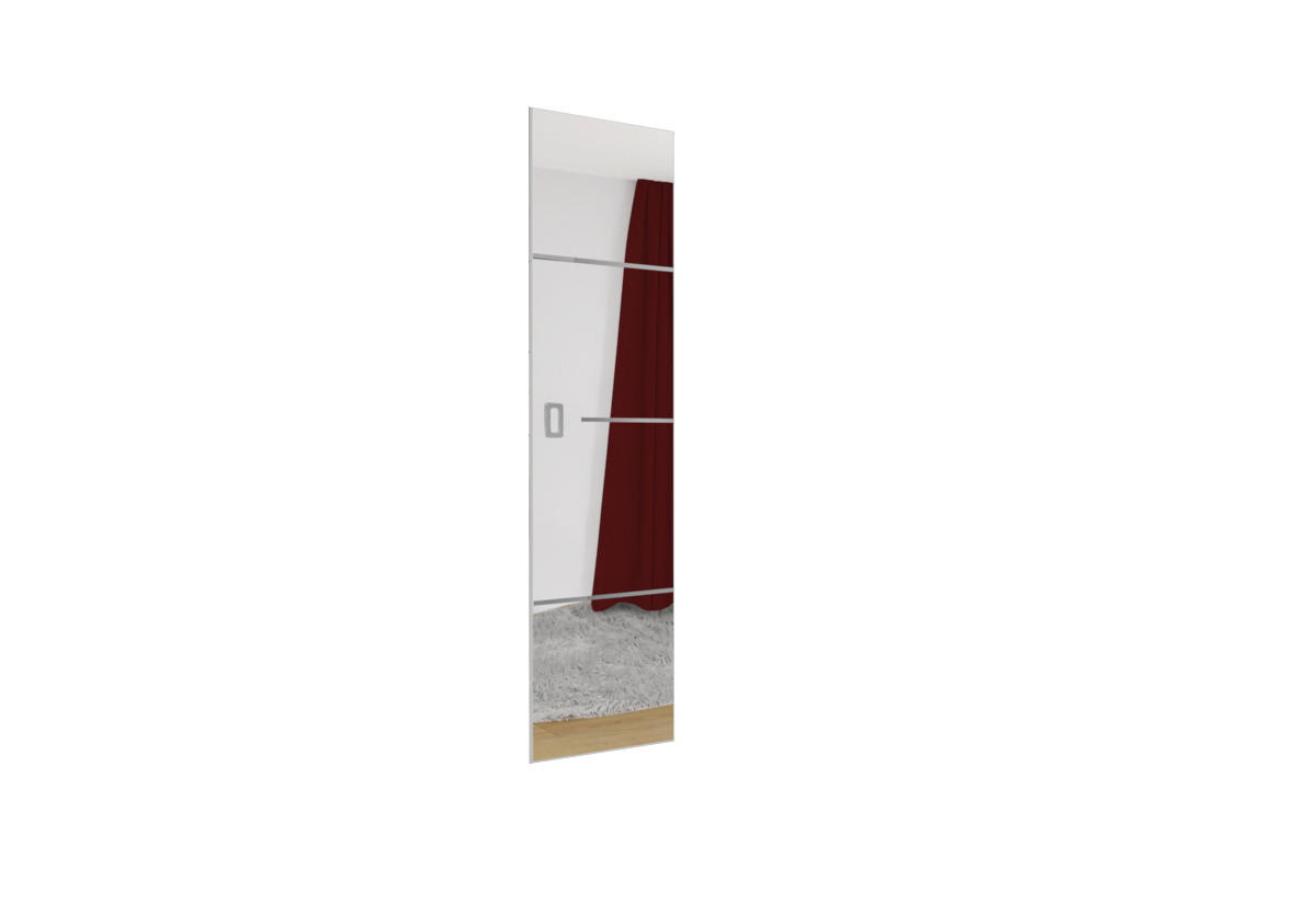 Supermobel Posuvné dveře se zrcadlem EVO PLUS 2, 70x205, bílá
