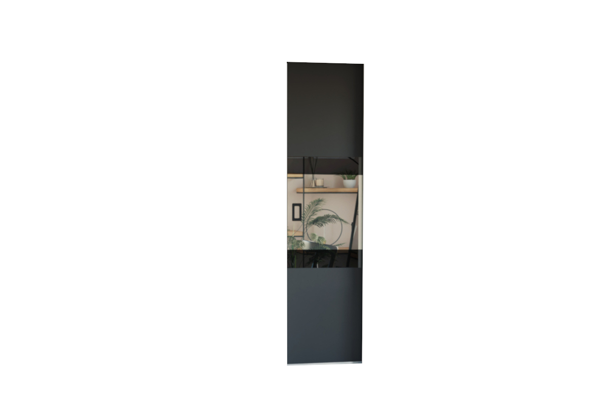 Supermobel Posuvné dveře EVO LUMBA 80, 80x203, grafit/černé sklo