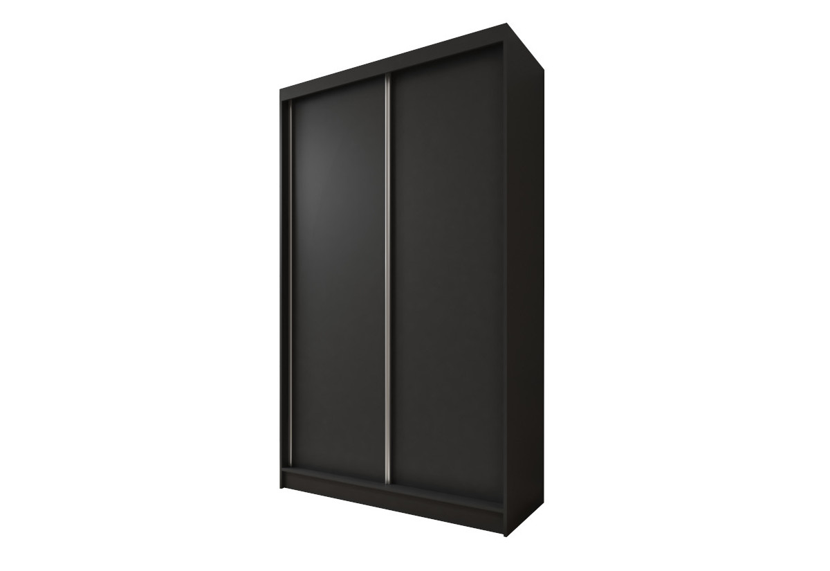 Supermobel Posuvná šatní skříň GLADKA, 120x216x61, černá