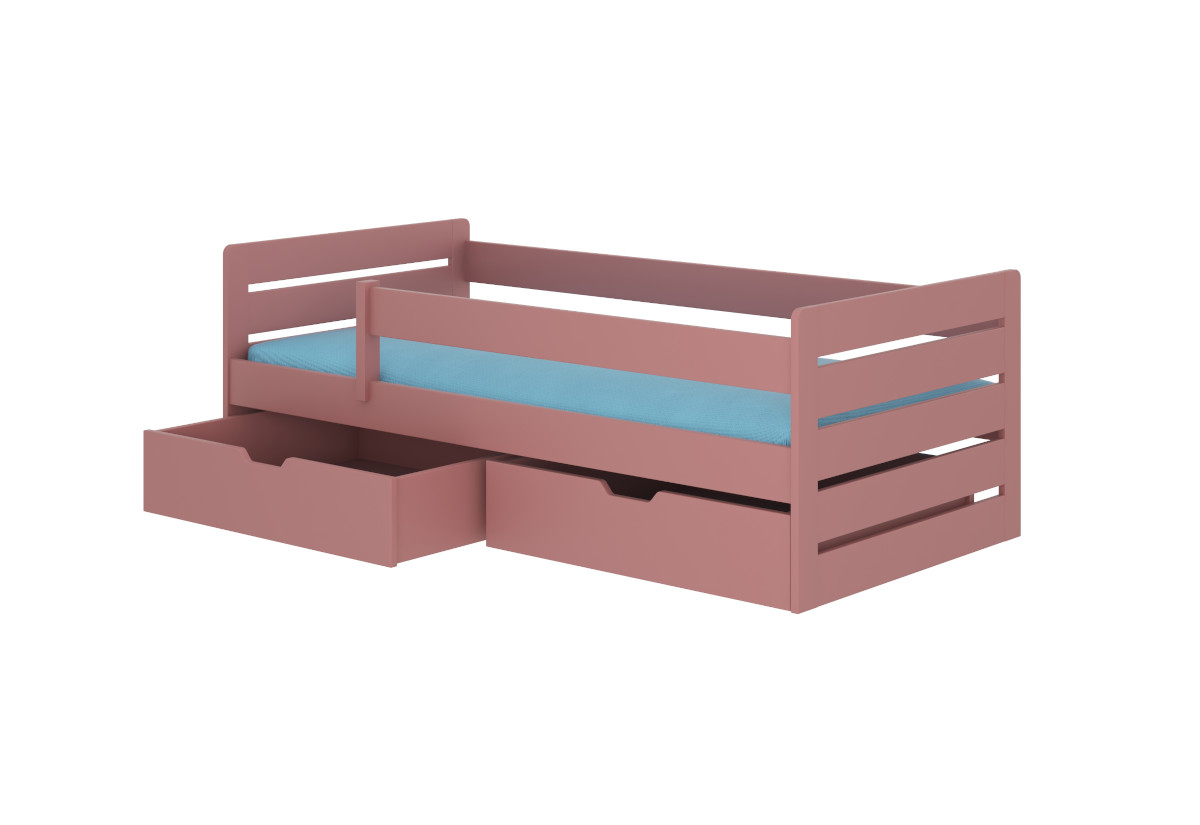 Supermobel Dětská postel BEMMA + matrace, 90x200, růžová