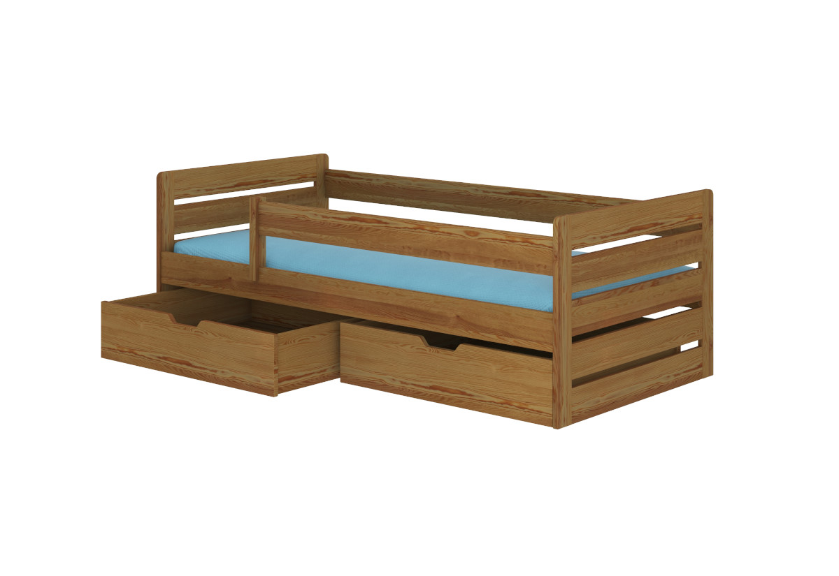 Supermobel Dětská postel BEMMA + matrace, 90x200, dub