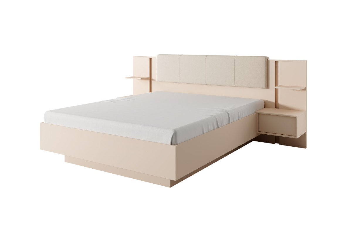 Supermobel Manželská postel DAST, 160x200, béžová