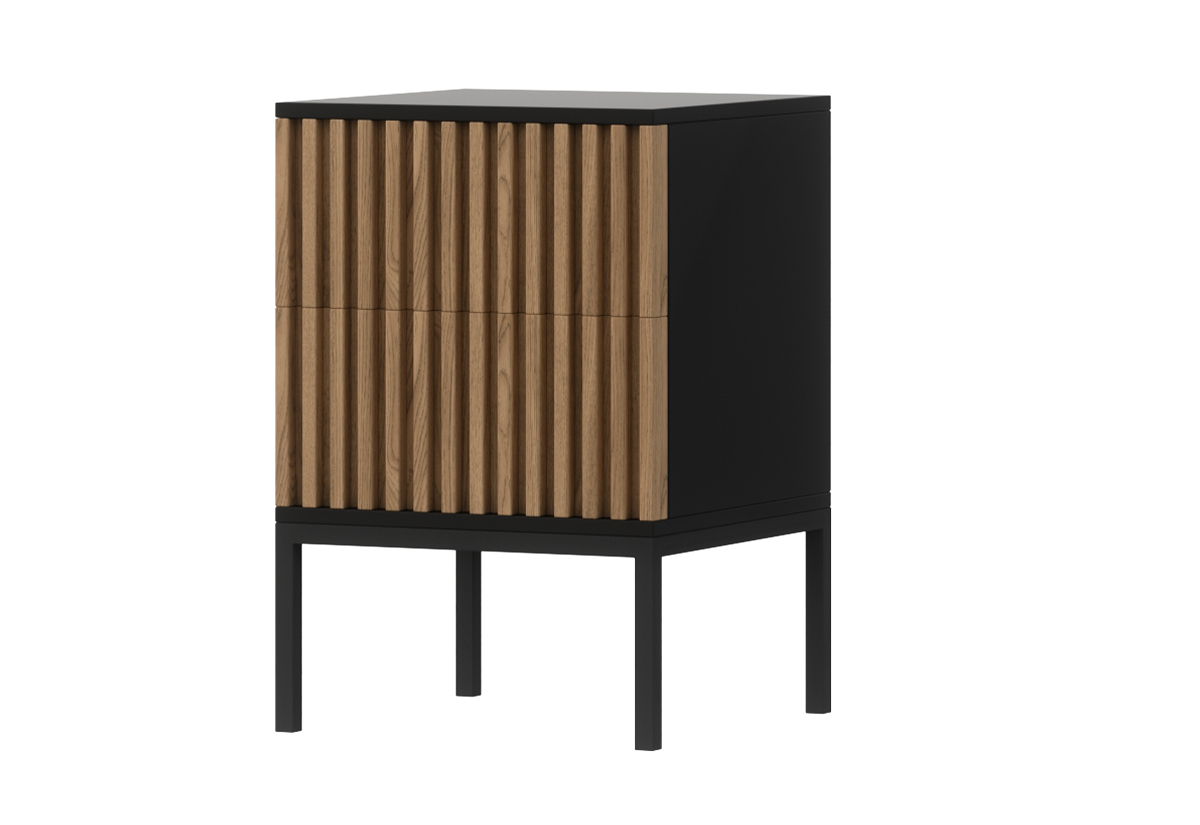 Supermobel Noční stolek MEORATI, 40x60x40, dub artisan/černá mat