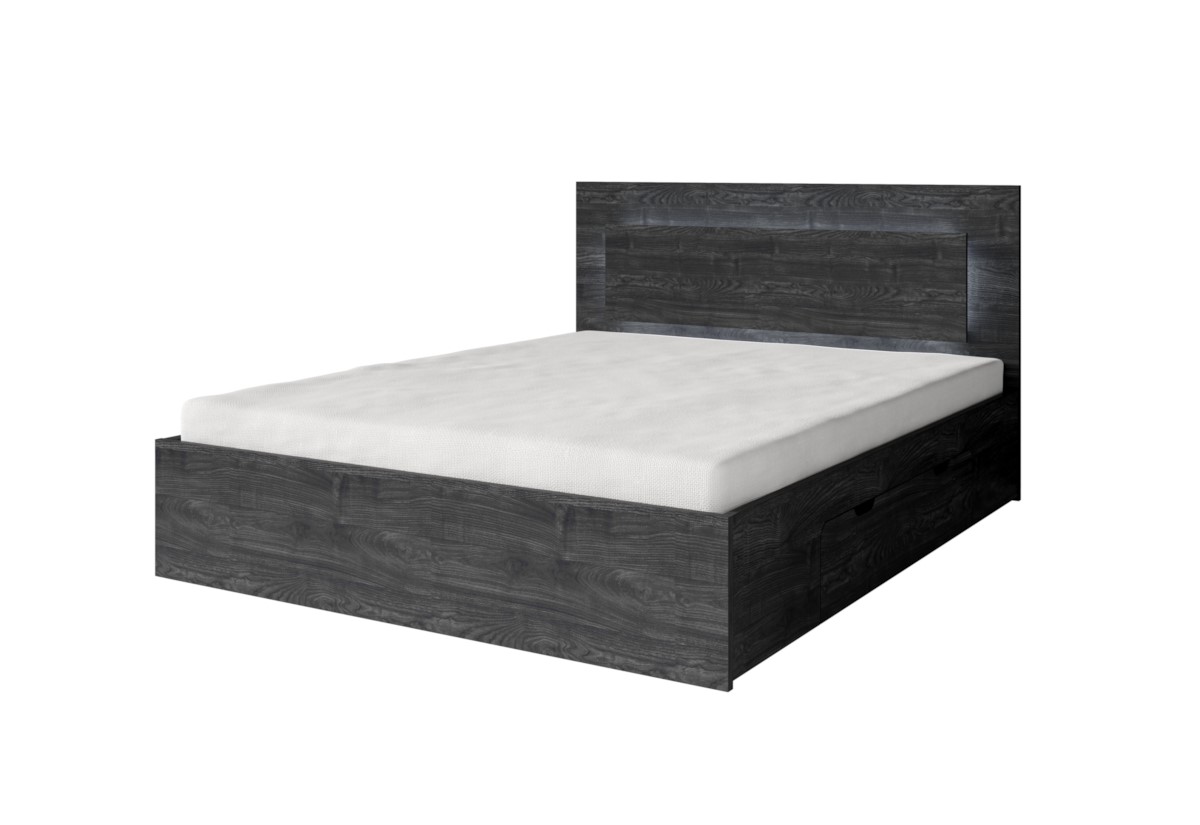 Supermobel Manželská postel TOGO, 160x200, portlandský jasan